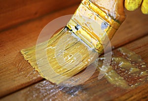 Varnishing plank