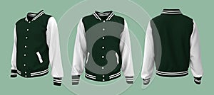 Blank baseball jacket mock up