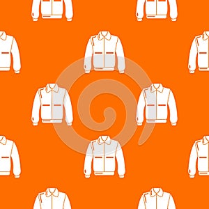 Varsity jacket pattern vector orange
