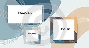 With varying frame sizes one large rectangular one medium and one small