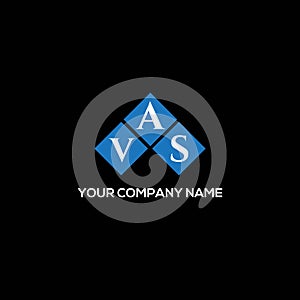 VAS letter logo design on BLACK background. VAS creative initials letter logo concept. VAS letter design