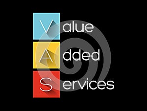 VAS - Value Added Services acronym concept