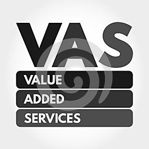 VAS - Value Added Services acronym concept