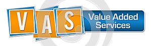 VAS - Value Added Services Blue Orange Squares Bar