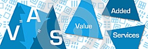 VAS - Value Added Services Blue Triangle Horizontal