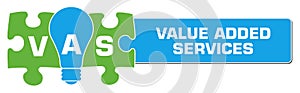 VAS - Value Added Services Green Blue Bulb Puzzle Horizontal