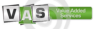 VAS - Value Added Services Green Grey Squares Bar