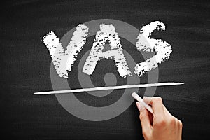 VAS Value-Added Services - popular telecommunications industry term for non-core services, beyond standard voice calls, acronym