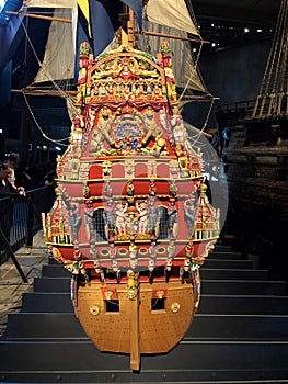 Scale model of 17th-century Vasa warship