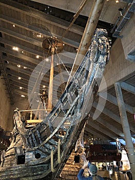 The Vasa ship capsized and sank in Stockholm 1628 and salvaged after 333 years on the sea bed