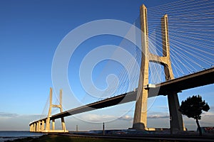 Vasco da Gama Bridge in Lisbon photo