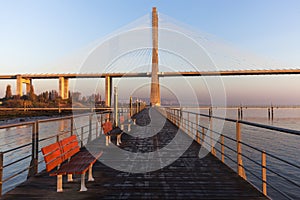 Vasco da Gama Bridge in Lisbon