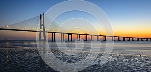 Vasco da Gama Bridge at sunrise