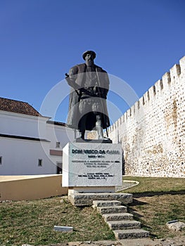 Vasco de Gama at the Sines fortress. photo