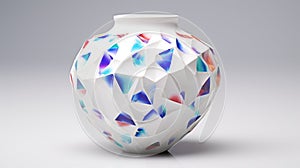 Colorful Geometric 3d Printed Vase Inspired By Scott Naismith And James Jean