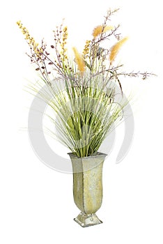 Vase with decor flowers.