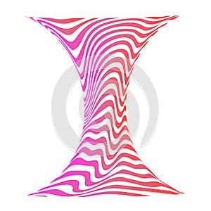 Vase distrort stripes twist form Vector logo photo