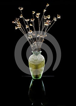 Dry flowers in a vase