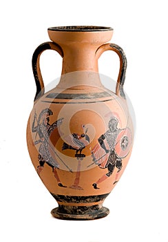 Vase with a greek historic scene