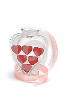Vase with love hearts