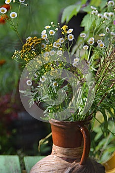 Vase with wildflowers