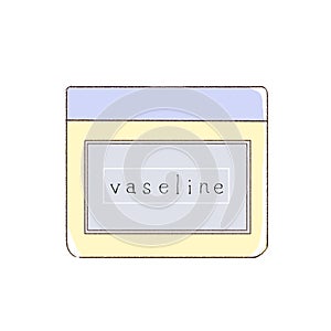 vaseline. Cute and simple art style. On a white background