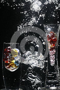 Vases in Bubbling Water