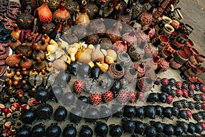 Vases and craft objects on a market in Nairobi, Kenya