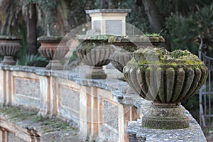 Vases in Villa Doria Pamphili Public park