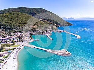 Vasiliki town in Lefkada Island Greece