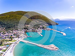 Vasiliki town in Lefkada Island Greece