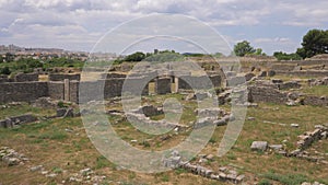 Vast Area of Roman Ruins, Salona Ancient City, Archaeology Tour, Tilt Up