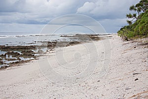 A vast beach in Tonga