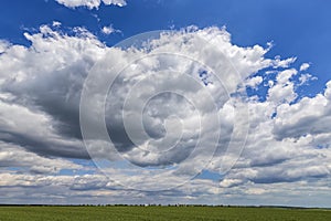 The vast blue sky and clouds. Beautiful wallpaper.