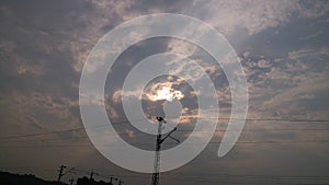 The vast blue sky and clouds sky. blue sky background with tiny clouds. blue sky panorama. blue sky beautiful. blue sky and cloud.