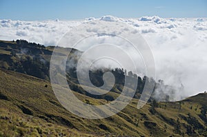 Vast cloudy mountains