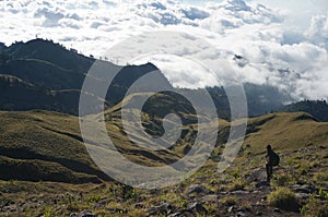 Vast cloudy mountains