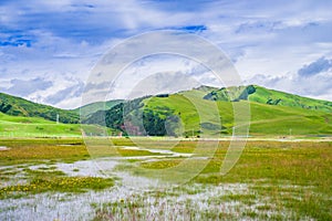 Scenery of Ruoergai grassland in early autumn