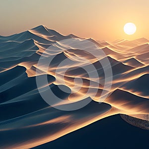 Dunes' harmony wind-sculpted elegance photo