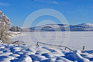 Vast expanse of frozen water