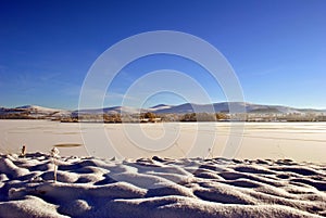 Vast expanse of frozen water