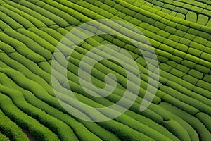 Maze-Like Field of Green Grass