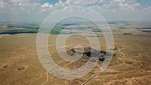 Aerial photography of natural scenery of Ulan hada Volcano Group Chahar Volcano Group in Inner Mongolia, China photo