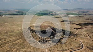 Aerial photography of natural scenery of Ulan hada Volcano Group Chahar Volcano Group in Inner Mongolia, China photo