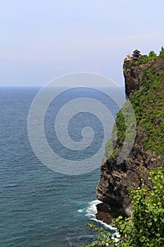 Vast ocean and Uluwatu Pura of Bali. Taken January 2022