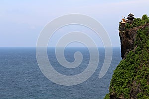 Vast ocean and Uluwatu Pura of Bali. Taken January 2022