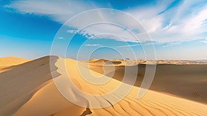 Vast Sand Dunes Stretching Across the Desert