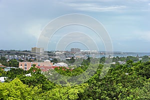 Vast views from on top of  Bennets Hill in Nassau, Bahama