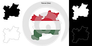 Vasvar outline map