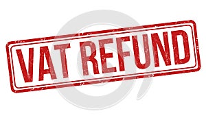 VAT refund sign or stamp